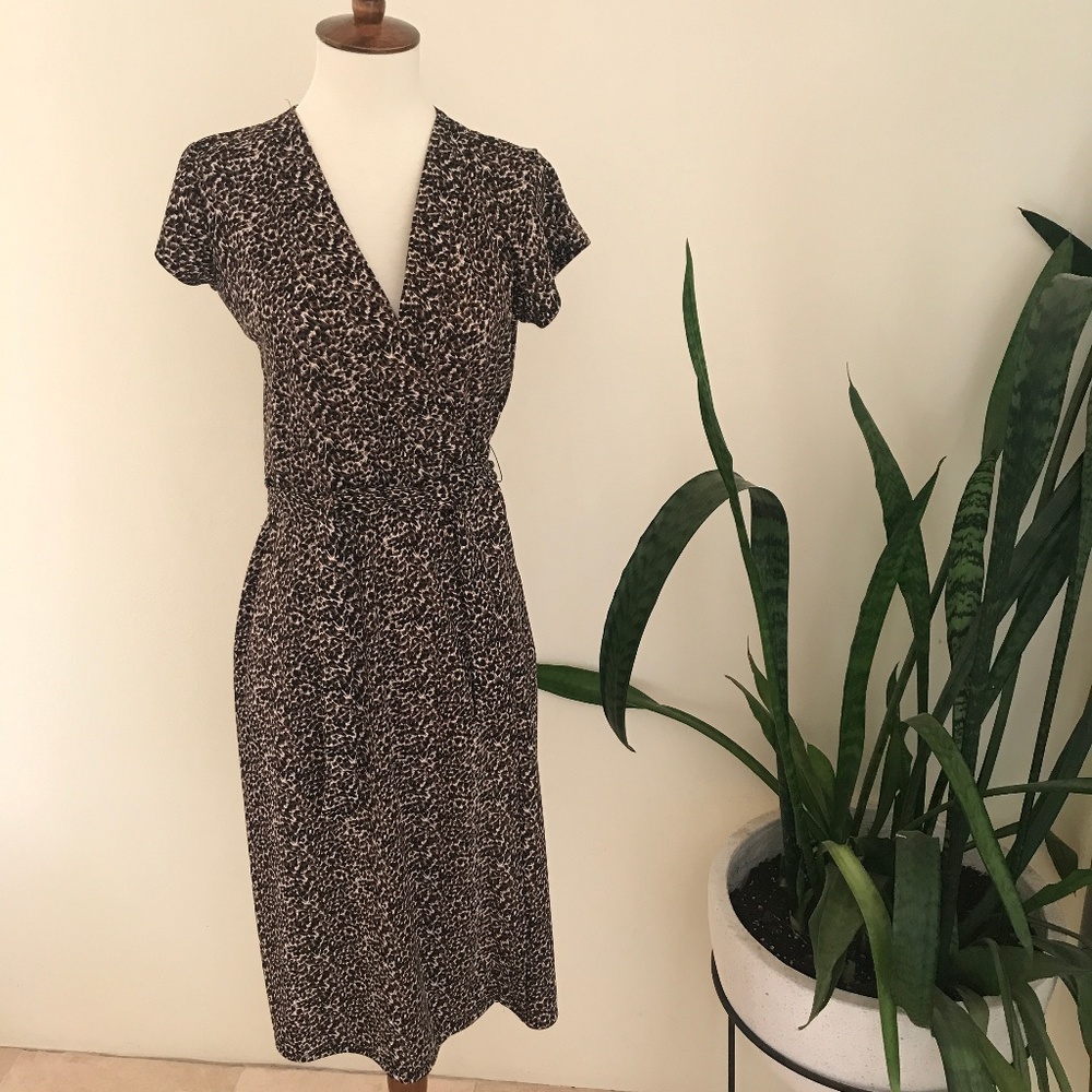 Will Smith Leopard Wrap Dress